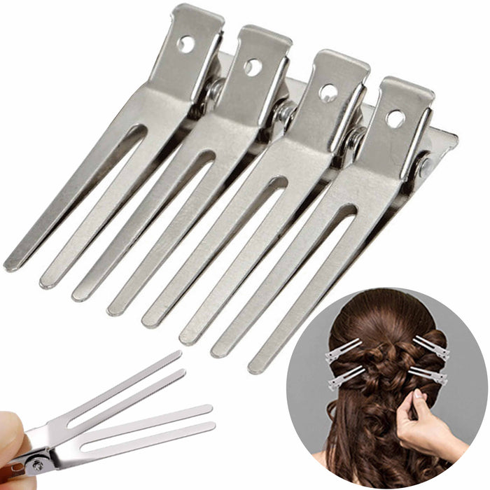 80 Pc Double Prong Clips Curl Pins Wave Setting Curly Hairdressing Hair Styling