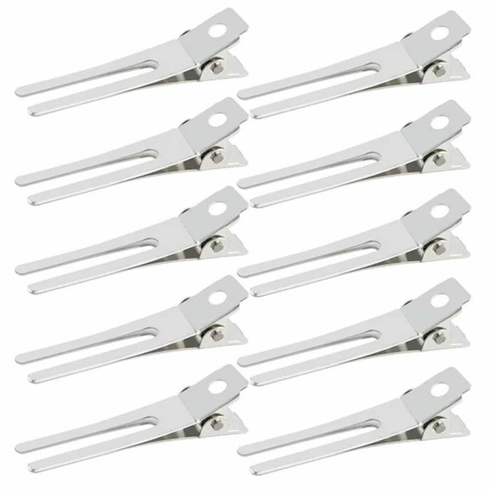 40 Pc Double Prong Pin Curl Clips Hair Setting Locs Retwist Hairdressing Styling