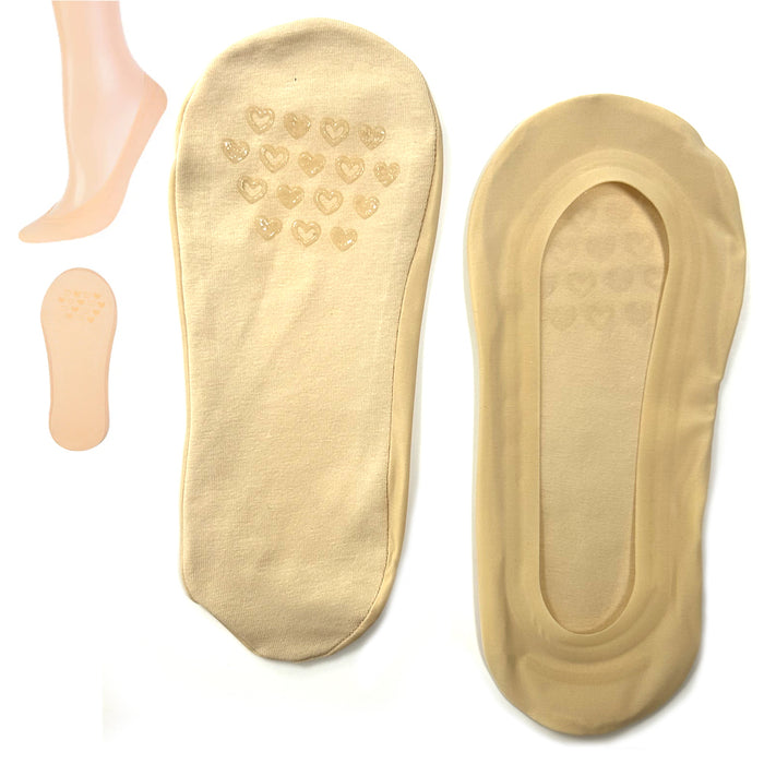 12 Pairs Nude No Show Socks Womens Invisible Liner Non Slip Low Cut Casual 9-11