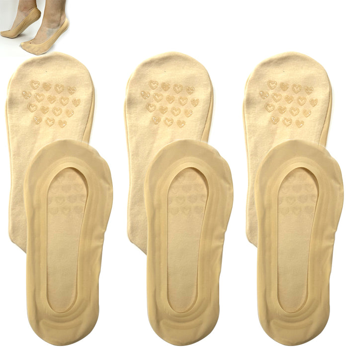 12 Pairs Nude No Show Socks Womens Invisible Liner Non Slip Low Cut Casual 9-11