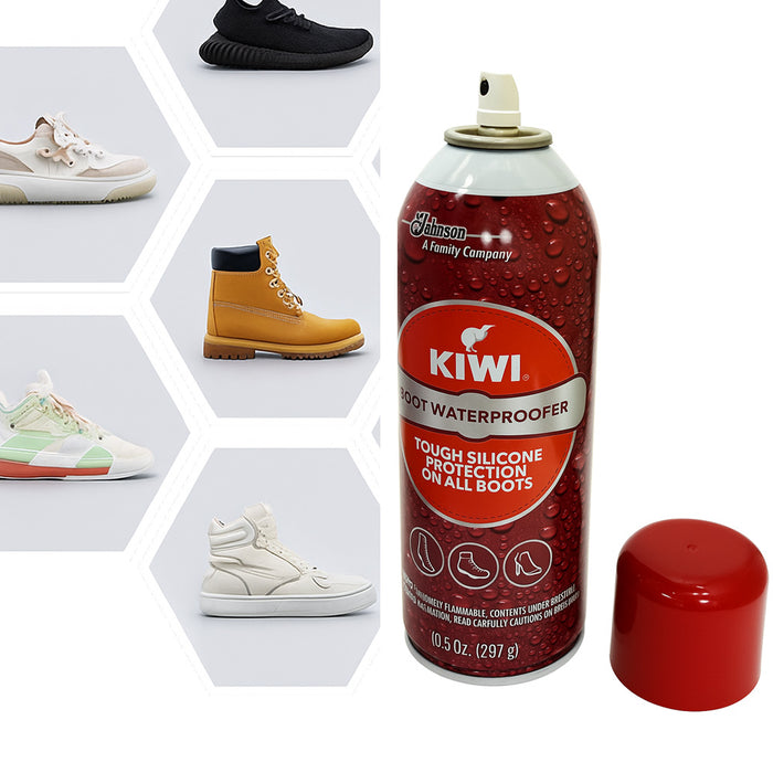 Kiwi Boot Silicone Waterproofer Protect Boots Leather Spray Stain Proofer 10.5oz
