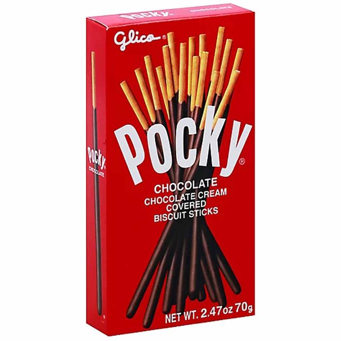 2 Packs Pocky Chocolate Cream Coated Biscuit Sticks Straw Cocoa Covered Dessert