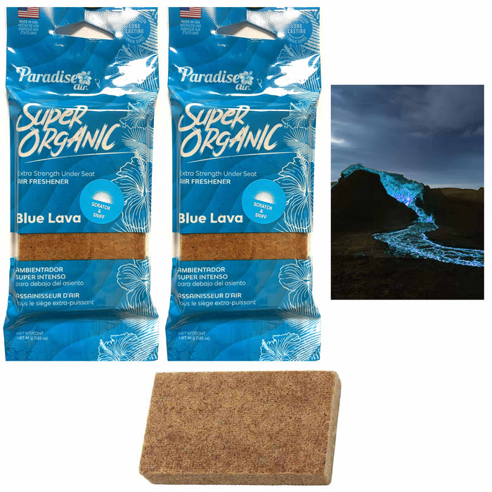 2 Pc Paradise Super Organic Blue Lava Scent Air Freshener Block Fragrance Stone