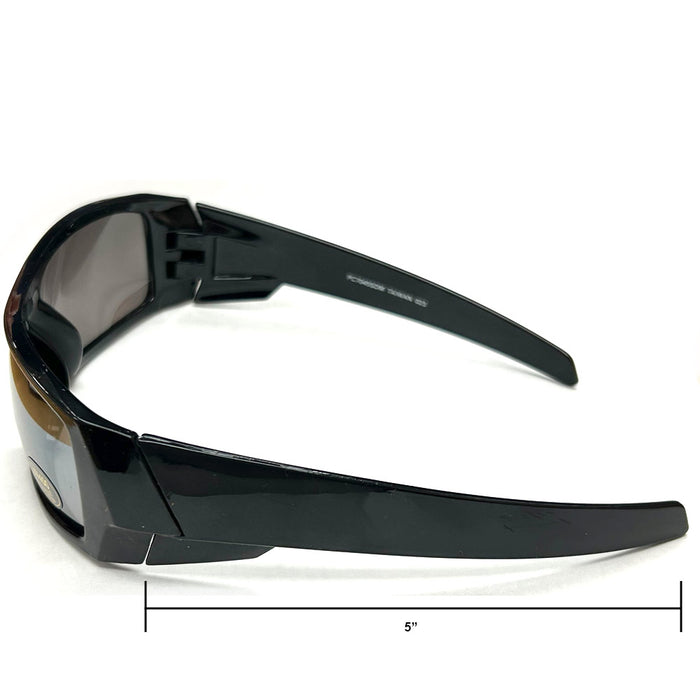 2 Pk Polarized Sunglasses Trendy Retro Sport Rectangular Wrap Anti Glare Unisex