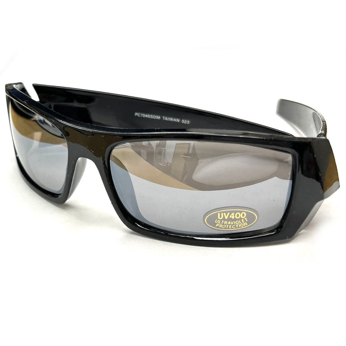 2 Pk Polarized Sunglasses Trendy Retro Sport Rectangular Wrap Anti Glare Unisex