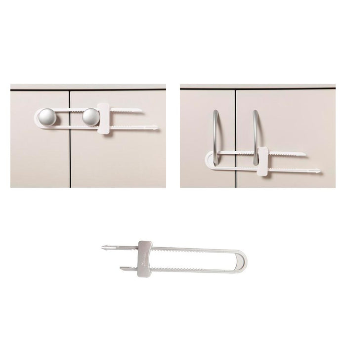 6 Pk Dreambaby U Shaped Cabinet Locks Sliding Extra Long Child Lock for Cabinets