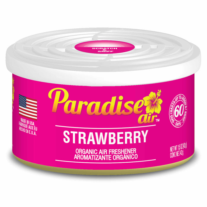 2 Paradise Organic Air Freshener Strawberry Scent Fiber Can Home Fragrance Aroma