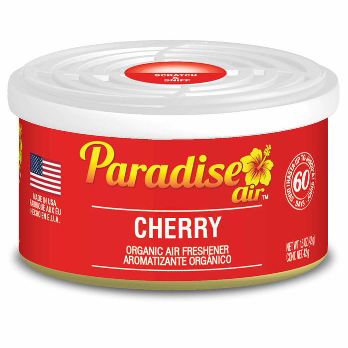 4 Pc Paradise Organic Air Freshener Cherry Scent Fiber Can Home Office Car Aroma