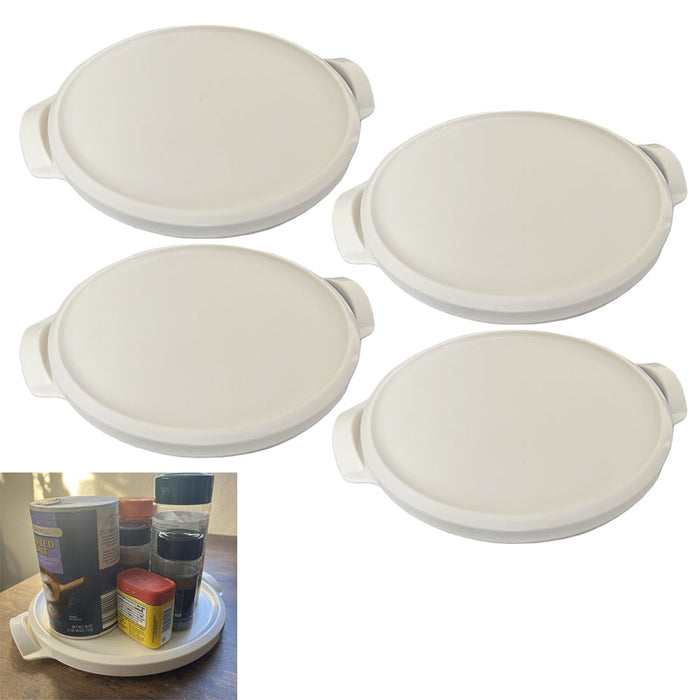 4 Pc Rotating Heavy Duty Turntable 9" Fridge Organizer Pantry Kitchen Storage