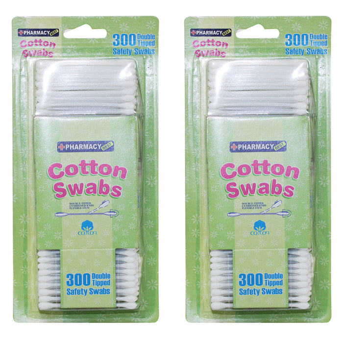 600Ct Cotton Swabs Double Round Tipped Stick Applicator White Sticks Ears Makeup