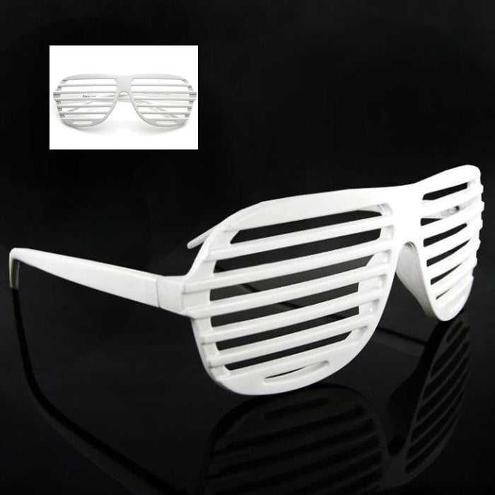Novelty Sunglasses Shutter Neon Color Shades Vintage Party Retro Fashion Glasses