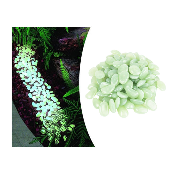 1000 Glow in Dark Rocks Outdoor Decorative Stones Luminous Pebbles Patio Decor