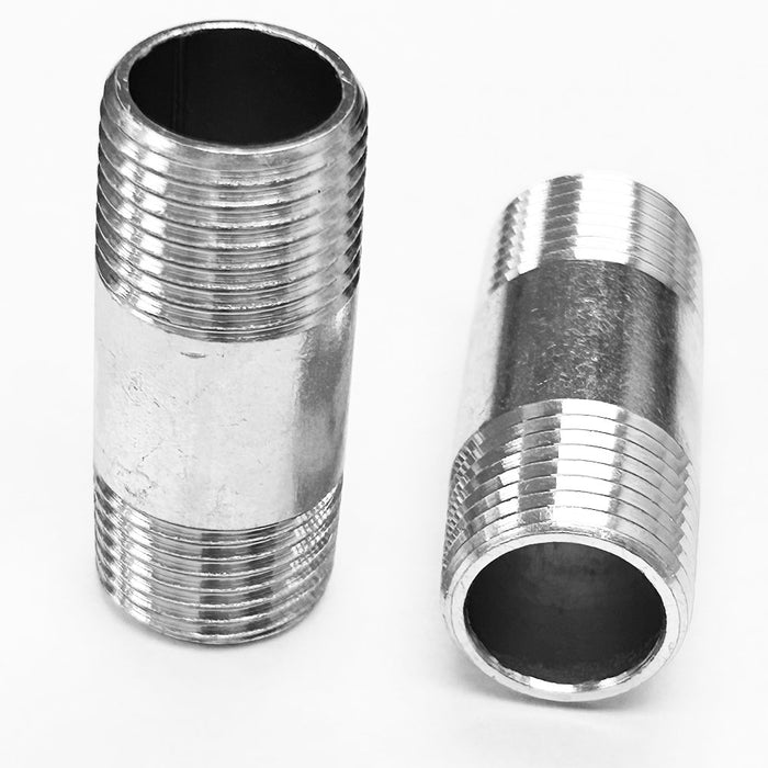 3/4" X 1 7/8" Male Nipple Fitting Steel Threaded Pipe Repair Connector DIY 2PCS