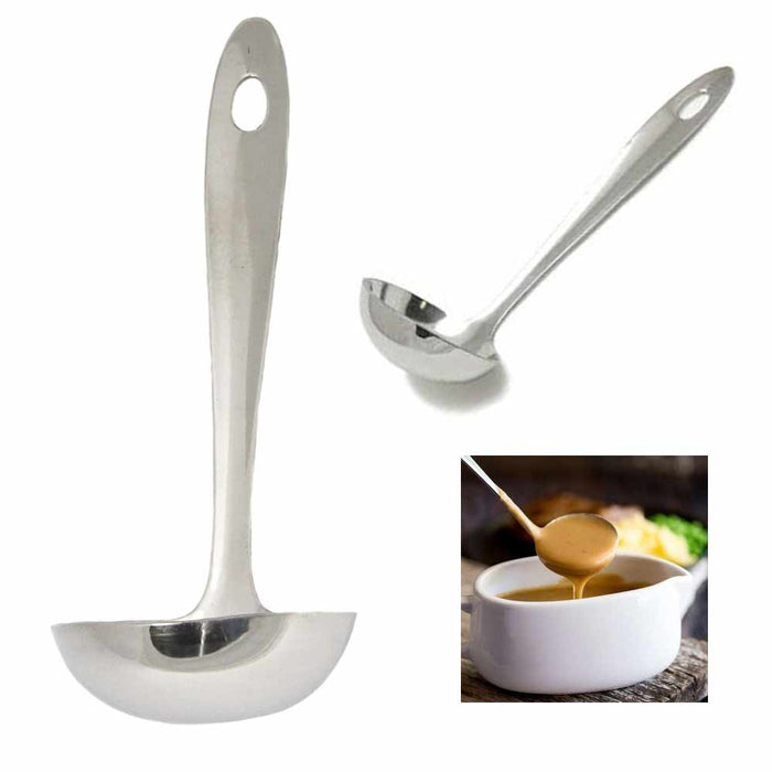 2 Stainless Steel Serving Ladle Spoon Cooking Utensil Kitchen Tool Heavy Gauge