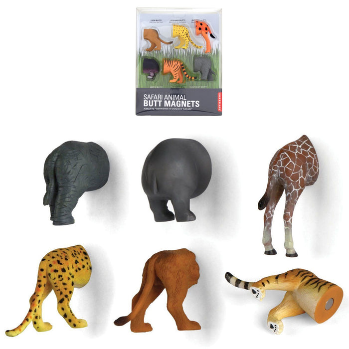 6 Kikkerland Animal Butt Magnets Fridge Strong Magnetic Surface Gift Novelty New