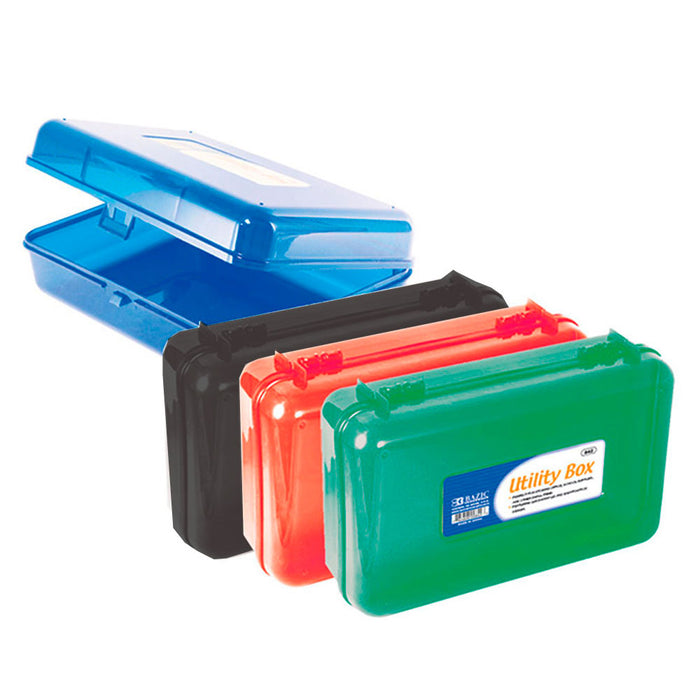 New Plastic Pencil Box Pen Art Craft Storage Kid School Office Case Stationery