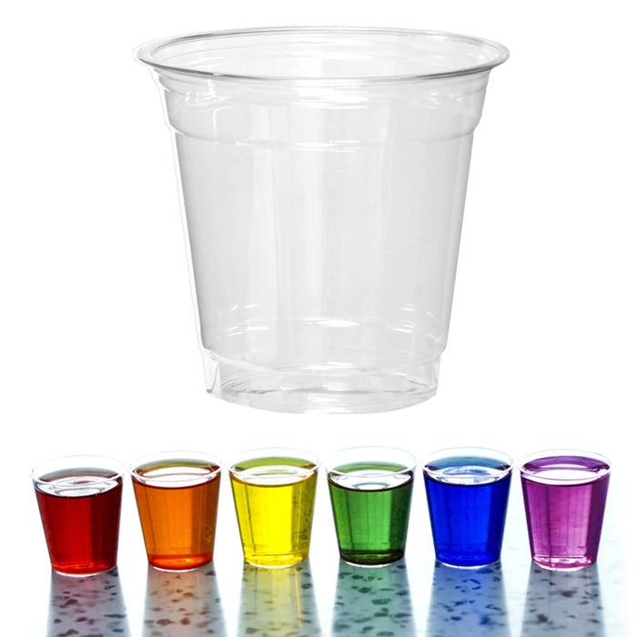 120 X Clear Shot Glasses Disposable Plastic 2oz Party Cups Catering Bar Wedding