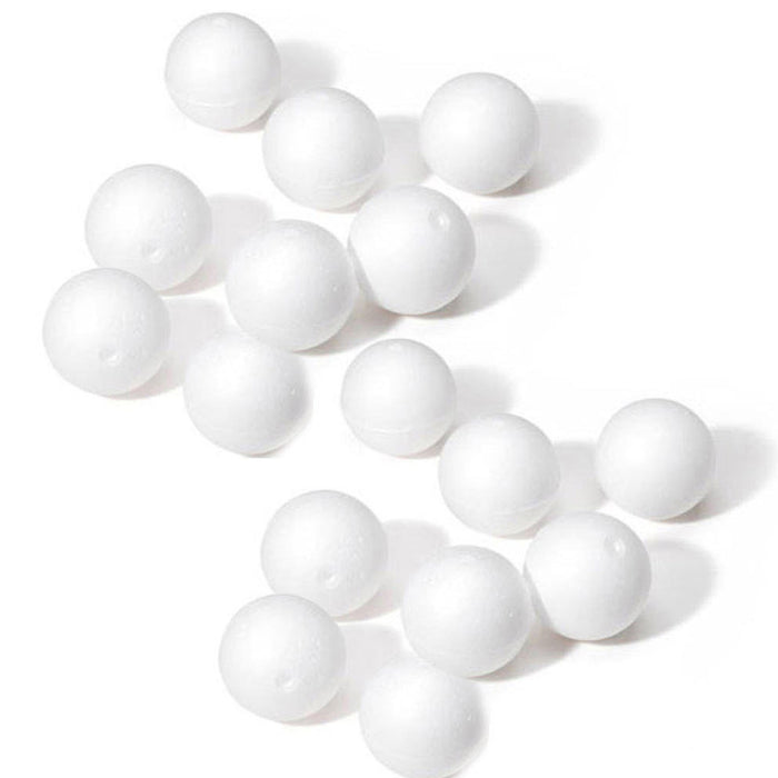 60 Foam 1" Round Foam Polystyrene White Balls School Craft Arts Decorations
