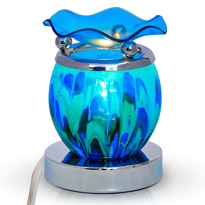Blue Touch Lamp Electric Oil Burner Scented Tart Wax Warmer Bulb Diffusers Aroma