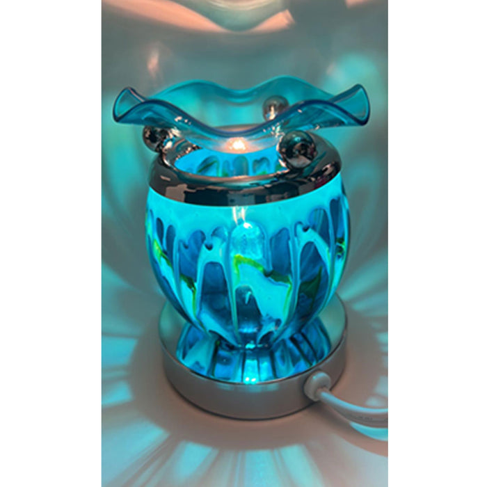 Blue Touch Lamp Electric Oil Burner Scented Tart Wax Warmer Bulb Diffusers Aroma
