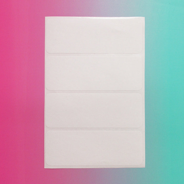 256 Blank Stickers White Labels 2 3/4" X 1" Self Adhesive Crafts Personalize Tag