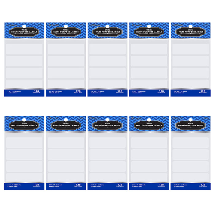 1280 Blank Stickers White Labels 2 3/4" X 1" Self Adhesive Craft Tag Personalize