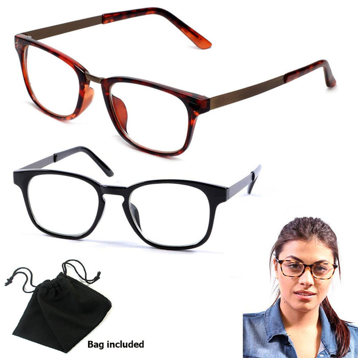 2 Pack Blue Light Blocking Computer Glasses Anti Eye Strain Gaming Eyewear for Men Women