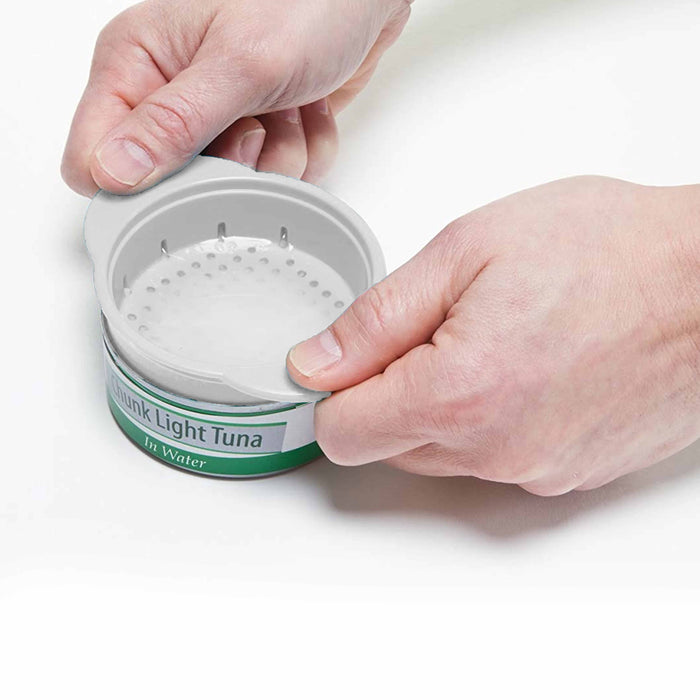 2 Pc Can Colander Strainer Drainer Press Sieve Tuna Canned Food Liquid Oil Drain