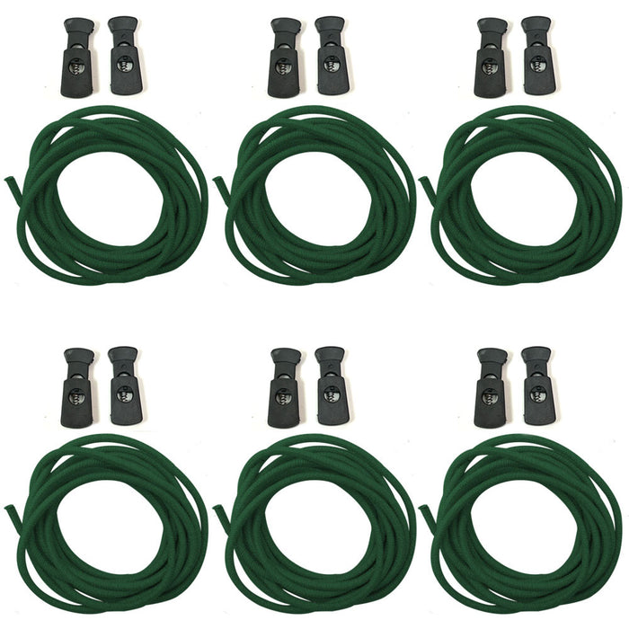 6 pack Sport Shoe Laces Tieless No Tie Shoe Laces Kids Adults Sneakers Cord Stop