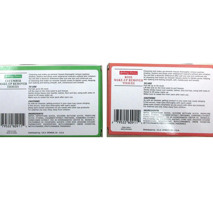 24 X Make Up Remover Cleansing Facial Towelettes Wipes Face Tissues Aloe Vera