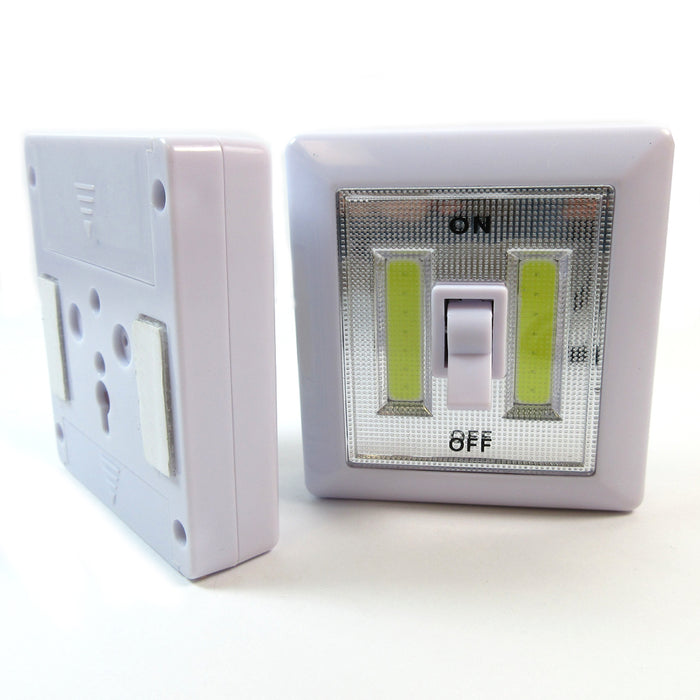 2 Pack COB LED Bright Night Lights Battery Operated Closet Light Cordless Switch