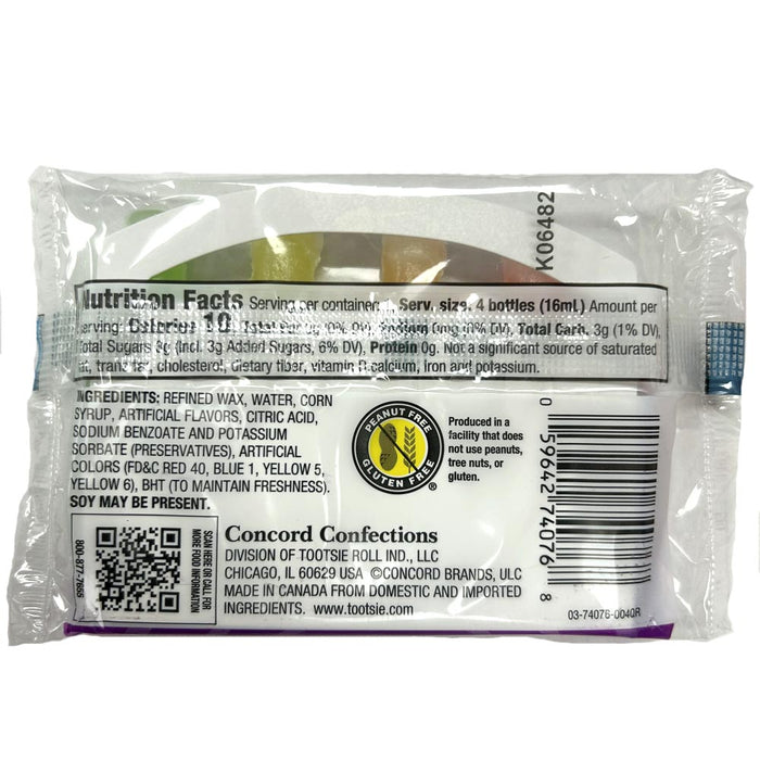 16 Wax Bottle Candy Nik-L-Nip Fruit Flavor Liquid Filled Mini Drinks Soda Candie