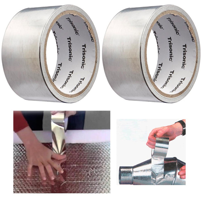 2 Aluminum Tape 1.89" x 10 yds Foil Insulation Metal Tape High Temperature HVAC