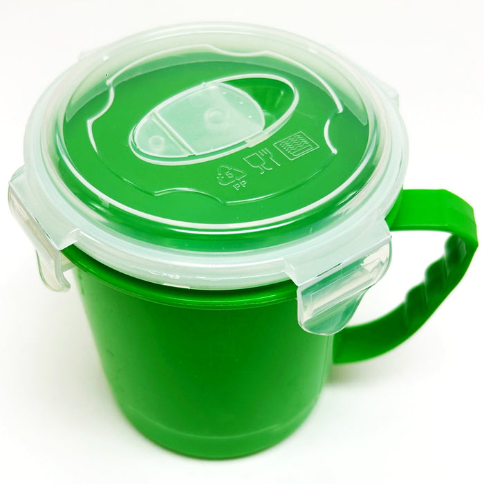 2 Microwave Plastic Bowl With Vent Lid Mug Food Container 30.5oz Dishwasher Safe