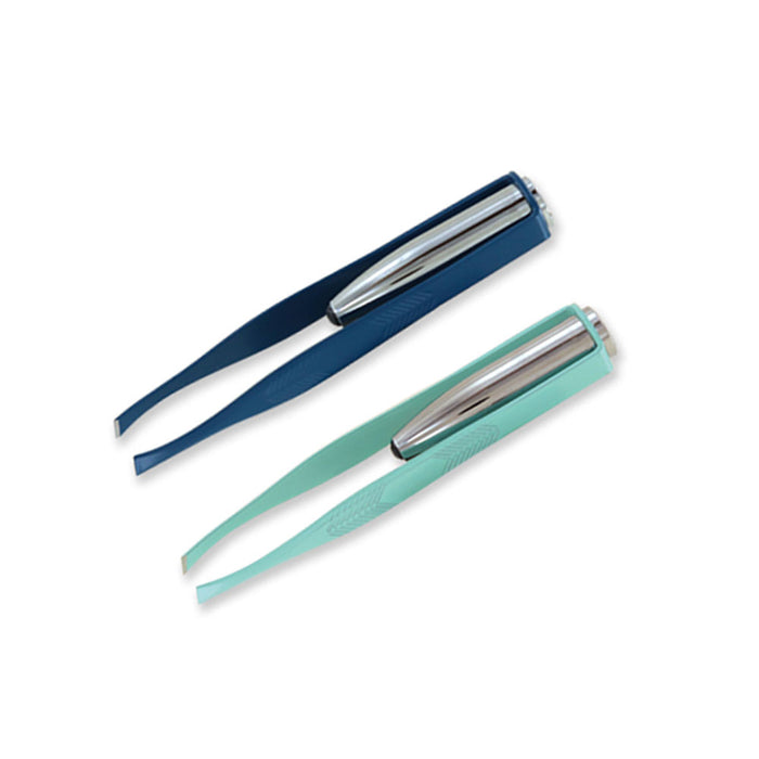 3 Stainless Steel Make Up LED Light Eyelash Eyebrow Hair Removal Lighted Tweezer