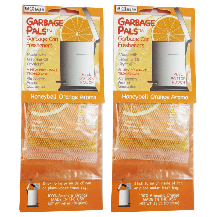 2 Pc Garbage Freshener Cleaner Deodorizer Fresh Scent Long Lasting Orange Aroma