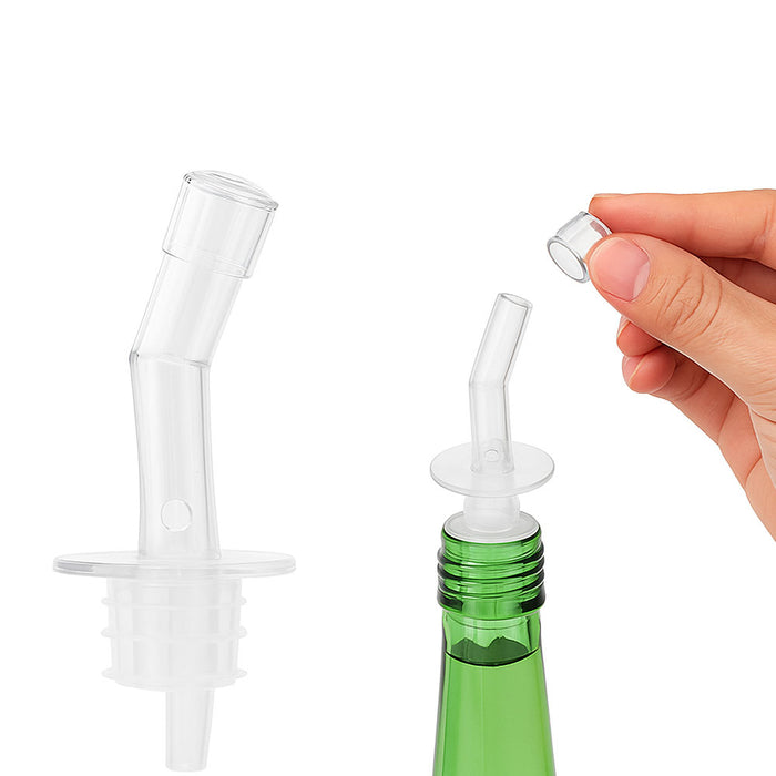 12 X Liquor Wine Oil Bottle Pourer Stopper Pour Spout Dispenser Flow Cap Plastic