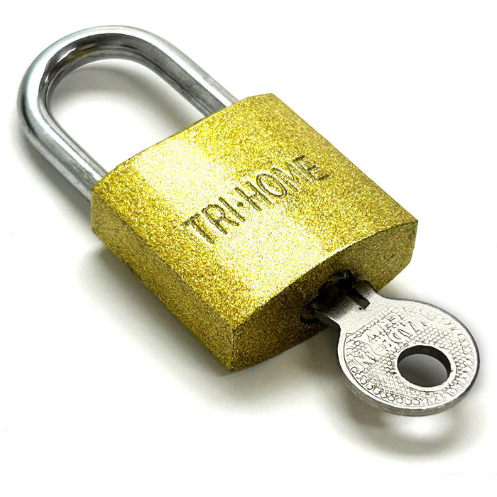 2 Small Metal Padlocks Heavy Duty 1" Brass Box Locks Keyed Jewelry 2 Keys 25mm !