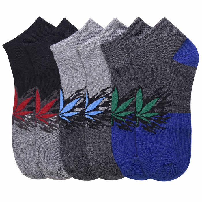12 Pairs Men Ankle Crew Socks Kush Herb Pot Leaf 420 Low Cut Sports Casual 10-13