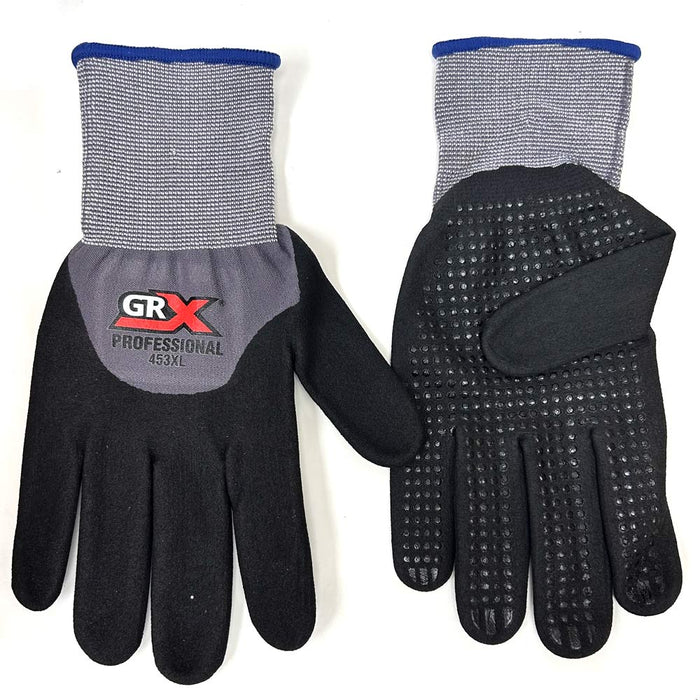4 Pairs Work Gloves Dotted Microfoam Nitrile Coated Seamless Knit Protection XL