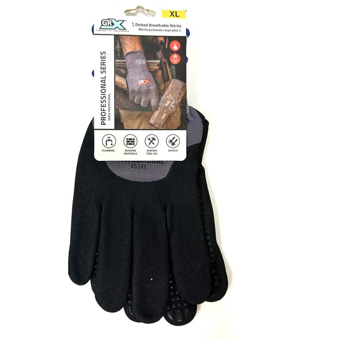 2 Pairs Microfoam Nitrile Coated Palm Work Gloves Seamless Knit Hand Safety XL