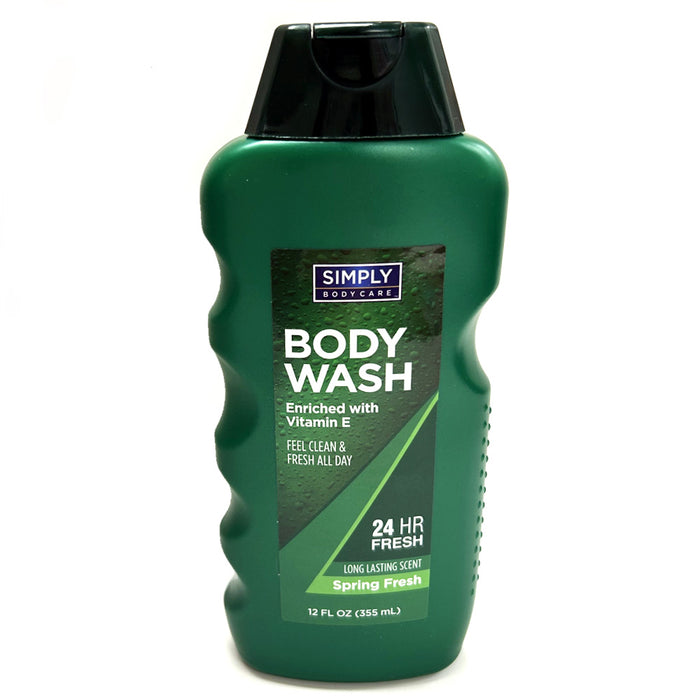 2 Pack Refreshing Body Wash for Men Shower Fresh 24 Hour Long Lasting Scent 12oz