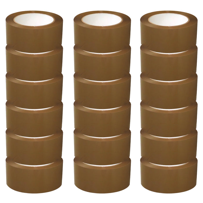 18 Rolls Tan/Brown Packing Tape 1.89"x54 Yards Carton Box Sealing Tapes Shipping