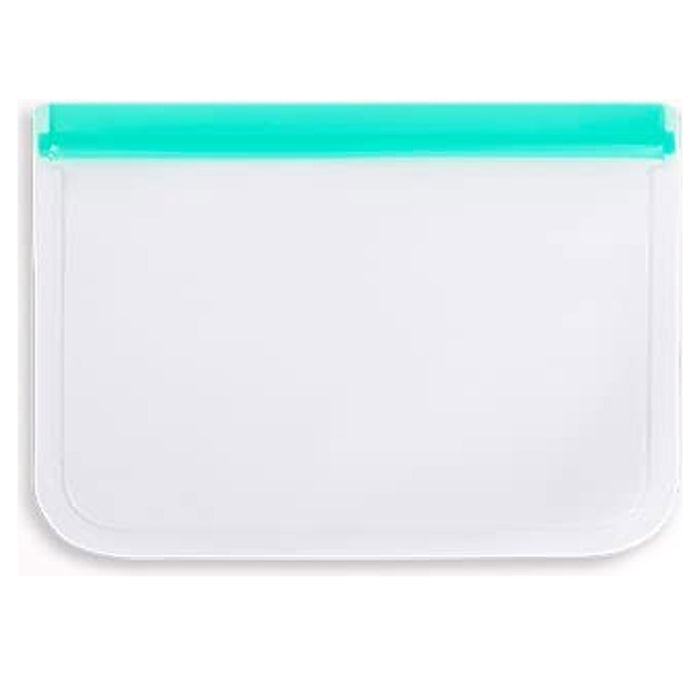 8 Pc Reusable Silicone Food Storage Bags Zip Lock Seal Thick Freezer Container