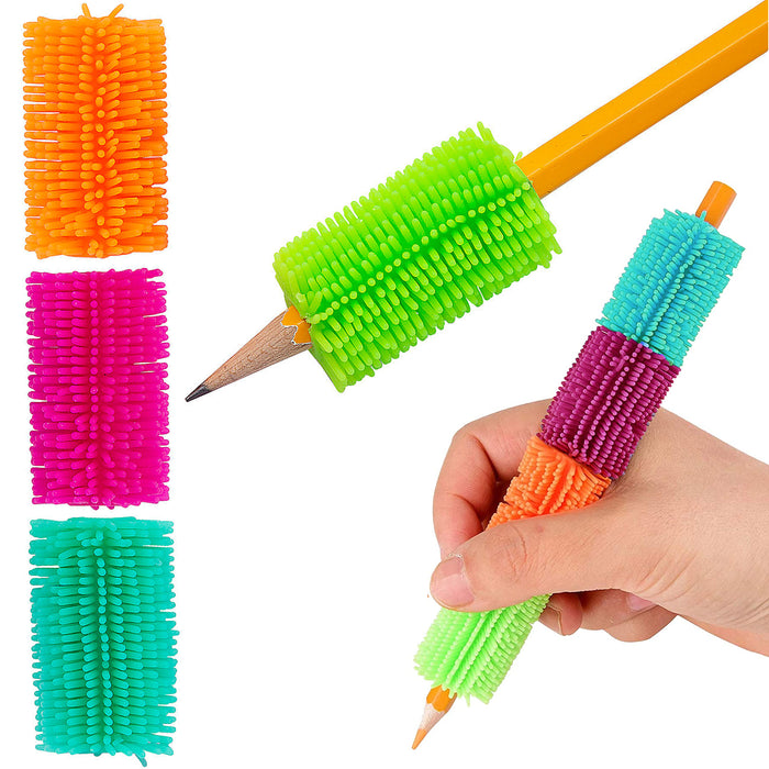 8 X Pencil Grips Pen Comfort Holder Soft Sponge Handwriting Kids School Supplies