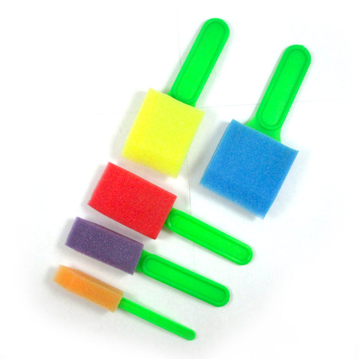 10x Childrens Sponge Foam Brush Set DIY Art Paint Supplies Learning Tools Crafts