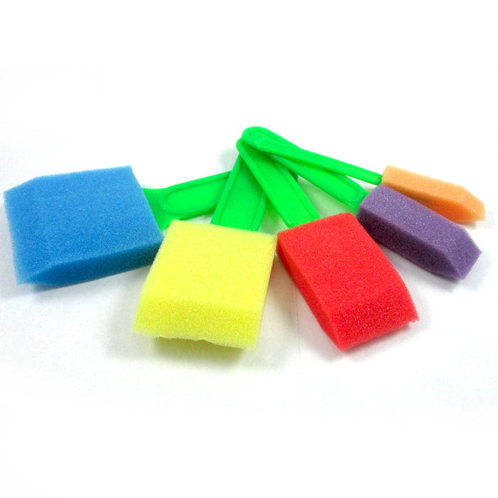 10x Childrens Sponge Foam Brush Set DIY Art Paint Supplies Learning Tools Crafts