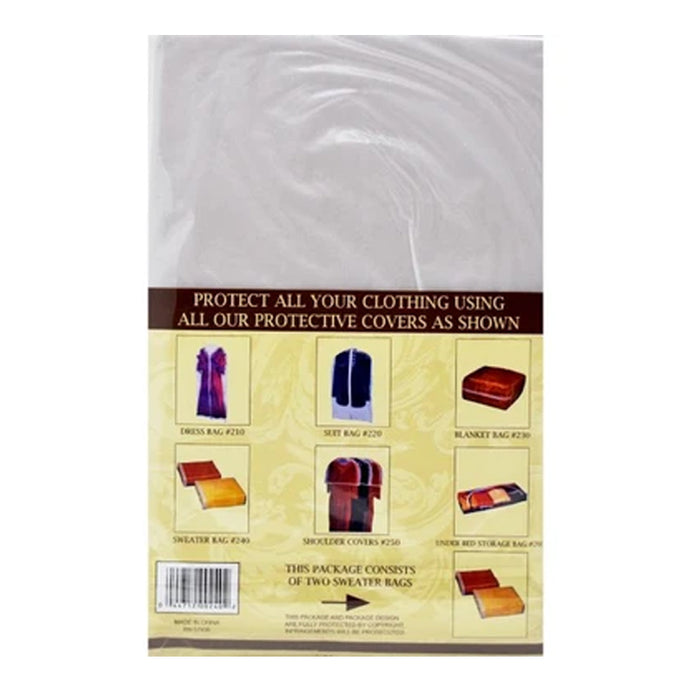 6 PC Garment Bag Clothes Storage 14" Jacket Fur Sweater Cover Closet Travel