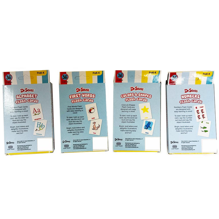 Dr Seuss 144 Flash Cards PreK-K ABC Words Numbers Colors Shape Game Educational