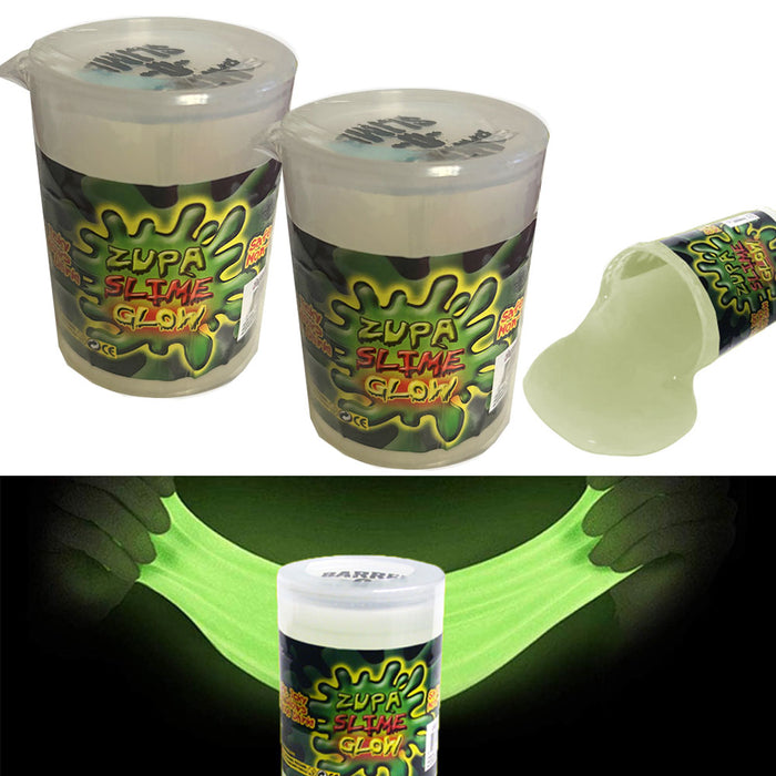 2 Pk Glow In The Dark Slime Goo Putty Kids Squeeze Squishy Non Toxic Party Favor